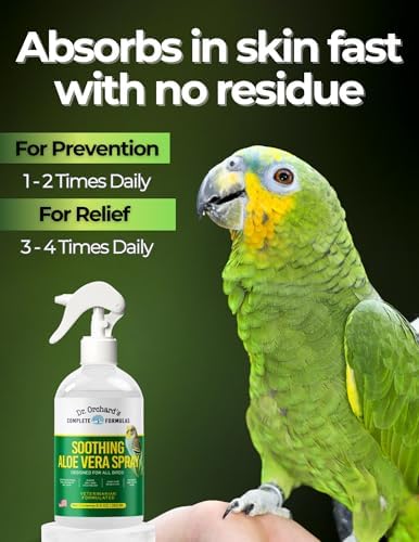 Dr. Orchard's Aloe Vera Bird Spray, Natural Bath Solution for All Birds, Itch Relief, Deep Hydration, Safe for Ingestion, Residue Free, 8.5 oz