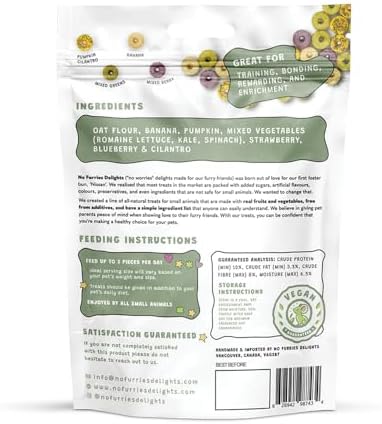 100% All Natural Treat for Rabbit Hamster Guinea Pig Chinchilla Pet Rat Mice, 15pcs Mini Donuts Variety Pack (30g)