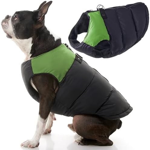 Gooby Padded Vest Dog Jacket, Green, Small