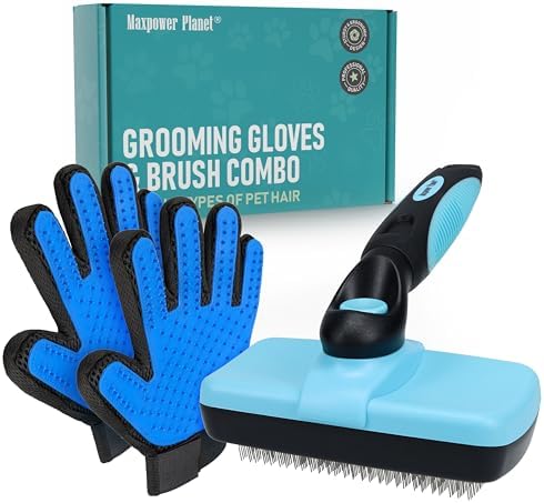Maxpower Planet Pet Grooming Brush, Shedding Undercoat Rake, Dogs