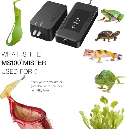 MRREPTILE Reptile Automatic Mister, Misting System for Reptiles, Auto Rain Sprayer for Chameleon, Turtle, Frog, Crested Gecko, Plants, Terrarium Tank Humidifier