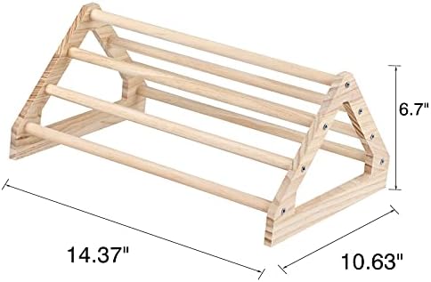 Wooden Chick Perch Stand, Pine Chicks Roosting Bar, Jungle Gym Perch Toys for Chicken Coop & Brooder, Bird Perch for Baby Chicks & Parrots (Large)