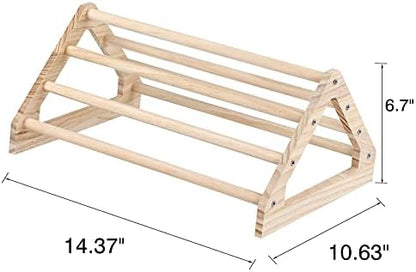 Wooden Chick Perch Stand, Pine Chicks Roosting Bar, Jungle Gym Perch Toys for Chicken Coop & Brooder, Bird Perch for Baby Chicks & Parrots (Large)