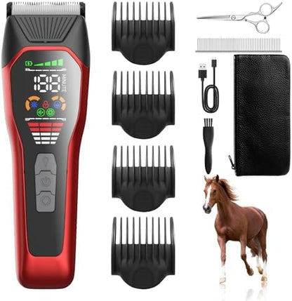 Horse Clippers Low Noise Rechargeble Horse Trimmer Kit