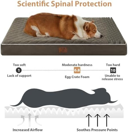 WNPETHOME Orthopedic Waterproof Large Dog Bed for Crate Cozy Sleep