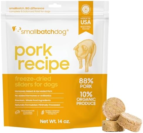 smallbatch Freeze Dried Raw Dog Food, Pork Recipe, Grain-Free 14 oz