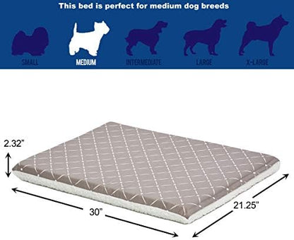 MidWest Homes for Pets Quiet Time Couture Paxton Pet Bed with Removable Pillow Cover, Mushroom, 30"