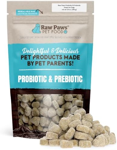 Raw Paws Natural Dog Probiotic Supplement with Prebiotics, 10-oz/100-ct