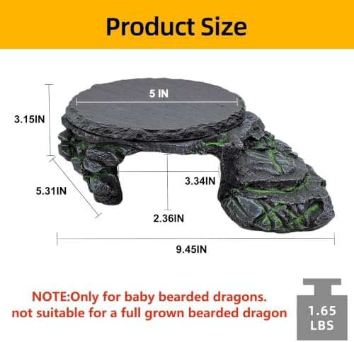 Reptile Basking Platform Gecko Hide Juvenile Beared Dragon Tank Accessories