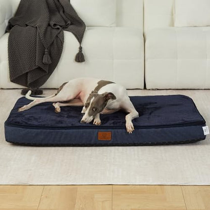LIORCE Memory Foam Large Dog Bed - 4” Thick Orthopedic Beds for Large Dogs - Waterproof Dog Bed with Removable Washable Cover & Wrap-Around Zipper - Ultimate Comfort and Easy Maintenance