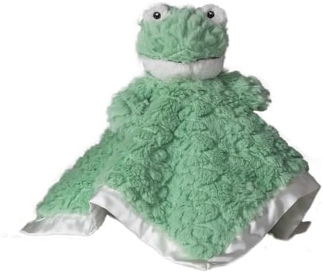 Mary Meyer Putty Nursery Lovey Stuffed Animal Security Blanket Soft Snuggle Toy, 13 x 13-Inches, Mint Green Frog