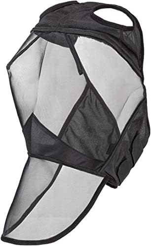 Harrison Howard CareMaster Horse Fly Mask Large Eye Space Full Face No Ears Black Medium Cob