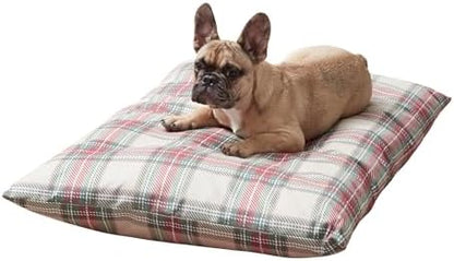 Happy Hounds Charlie Holiday Plaid Throw Pillow Dog Bed, Small (36 x 24 in.)