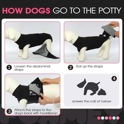 FUAMEY Dog Recovery Suit Male,Dogs Surgery Neuter Suits Puppy Spay Shirts