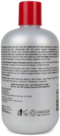 CHI for Dogs Tearless Puppy Shampoo, Silk Protein Formula, 16 Fl Oz
