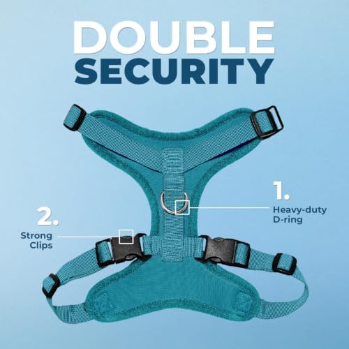 Voyager Step-in Lock Dog Harness - Turquoise, Medium