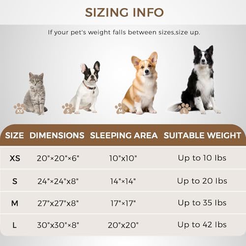 Calming Round Dog Bed with Anti-Slip Bottom, Medium Size Washable Anti-Anxiety Donut Dog Beds for Medium Dogs, Fluffy Plush Soft Dog Bed(27 Inch, Dark Brown)