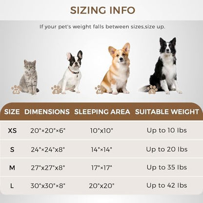 Calming Round Dog Bed & Cat Bed with Anti-Slip Bottom, Medium Size Washable Anti-Anxiety Donut Dog Beds for Small Dogs & Cats, Fluffy Plush Soft Dog Bed(24 Inch, Black)