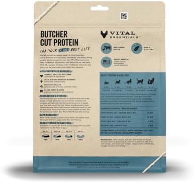 Vital Essentials Freeze Dried Cat Food, Beef & Chicken Mini Patties, 8 oz