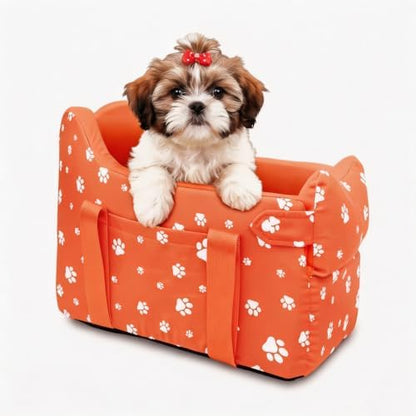 Dog Car Seat for Small Dogs 5-15 lbs, Tomato Red