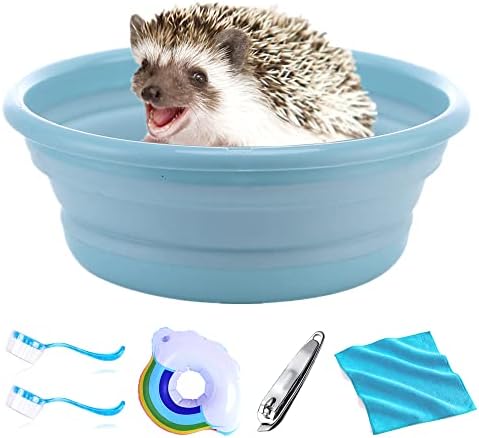 Hedgehog Bath Supplies Kit, Bathtub and Cleaning Brush