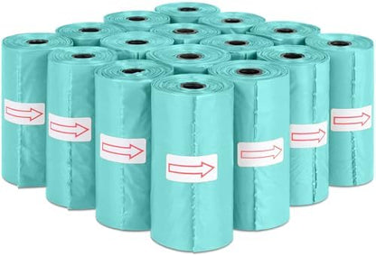 Toplive Dog Poop Bags Rolls, Dogs Waste Bag for Dog Doggie, Thick & Leak-Proof Poop Bag Doggy for Outdoor Puppy Walking and Travel, 16 Rolls (240 Bags), Blue