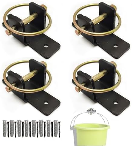 Quick-Release Bucket Hooks, 4-Pack Heavy Duty Bucket Holder Set