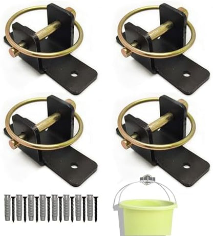 Quick-Release Bucket Hooks, 4-Pack Heavy Duty Bucket Holder Set