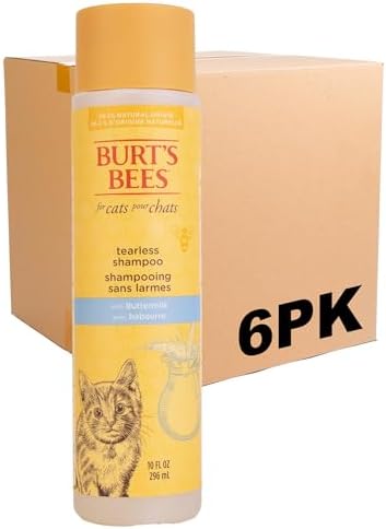 Burts Bees for Pets Tearless Kitten Shampoo with Buttermilk, 10 Fl Oz, 6-Pk