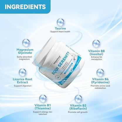 Horse Calming Support Powder – Helps Maintain Relaxed Behavior & Focus | Equine Taurine & Magnesium Blend | 28-Day Supply