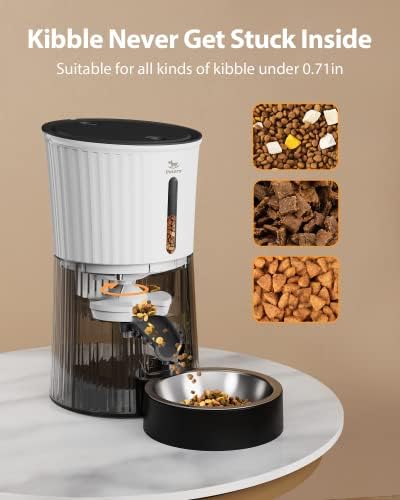 Petory Automatic Cat Feeder - Rechargeable Food Dispenser for Cats and Dogs