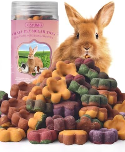KATUMO Rabbit Treats, 180g / 6oz Dwarf Hamster Treats Natural Chew Toys for for Guinea Pig Hamster Bunny Chinchilla Gerbil