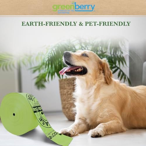 Greenbone BioBase Pull and Go Poop Bags 300 Bag Roll Unscented For Home or Yard Box Dispenser