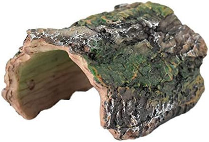 OMEM Reptile Hideout Box, Spider, Scorpion Reptile Hides and Caves Habitat Decor, Imitation Bark Resin Hidden Nest Tortoise Supplies