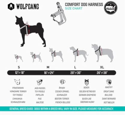 Wolfgang Heavy Duty Adjustable Dog Harness, Pull-Tested to Over 800 lbs for Walking & Training, ChevTech Print, Extra Large