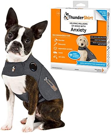 ThunderShirt for Dogs Calming Anxiety Vest, X Small, Heather Gray