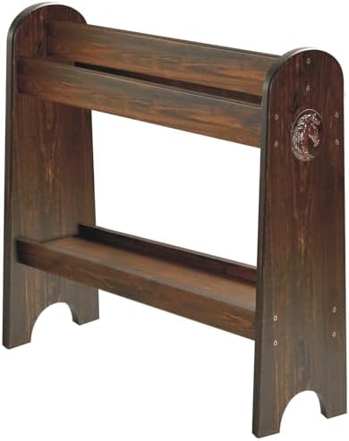 HOTCAN Pine Wood Saddle Rack | Ideal Saddle Stand for Horse Gear and Horse Tack Organizers | Suitable for Displaying Trophy Tack at Home | Compatible with English, Australian, Western Saddles (Walnut)