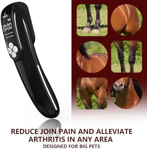 Cold Laser Therapy Device for Horse, Portable Red Light Therapy with 4pcs 808nm and 12pcs 650nm, Near Infrared Laser for Arthritis Pain Relief- Stimulation for Tendon, and Ligament Recover