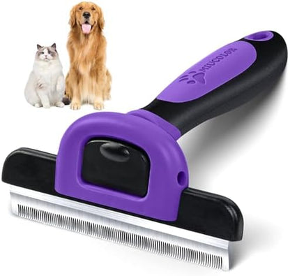 MIU COLOR Pet Grooming Brush, Deshedding Tool for Dogs & Cats, Purple