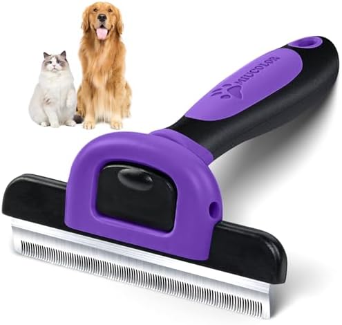 MIU COLOR Pet Grooming Brush, Deshedding Tool for Dogs & Cats, Purple