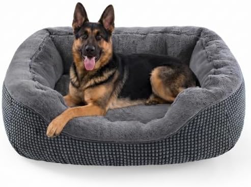 INVENHO XL Dog Beds Large Sized Dog, Washable Orthopedic Warming Soft Sleeping Durable with Anti-Slip Bottom