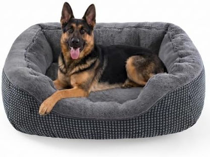INVENHO XL Dog Beds Large Sized Dog, Washable Orthopedic Warming Soft Sleeping Durable with Anti-Slip Bottom