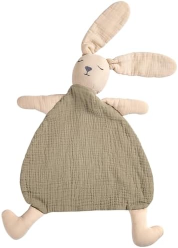 lulumoon Bunny Baby Security Blanket: Skin-Friendly Muslin Snuggle Lovey