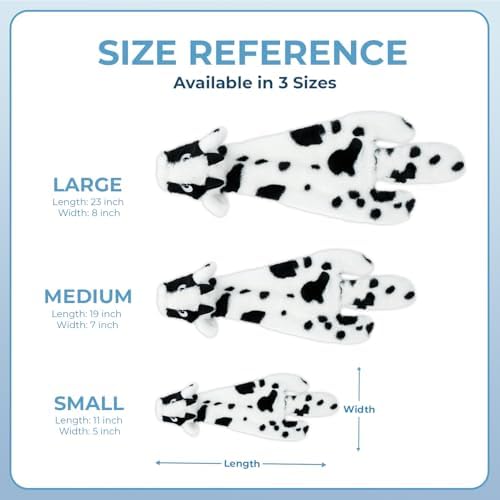 Best Pet Supplies 2-in-1 Stuffless Squeaky Dog Toy - Sheep, Cow, Medium