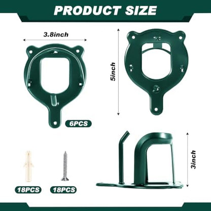 Dunzy 6 Pcs Bridle Hooks Horse Bridle Rack, Dark Green