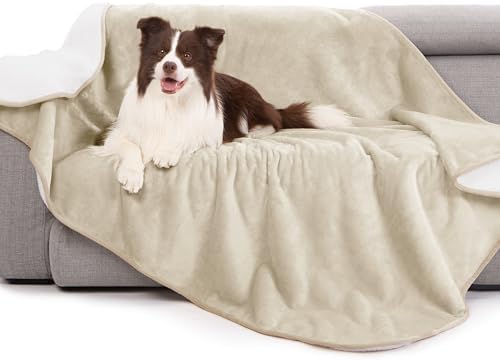 gogobunny Waterproof Blanket for Bed Couch, Sherpa Fleece Throw, 50x60