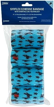 SyrFlex Cohesive Bandage 4” Light Blue Unicorn 4pk