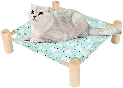 Patas Lague Cat Hammock Bed Small Eleveted Dog Bed 19x19 in Alpaca