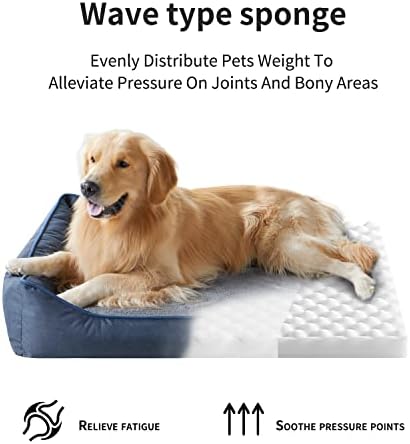 Tidore Orthopedic Dog Beds for Small Dogs, Durable Egg Crate Foam Sofa Dog Bed wit Washable Removable Cover, Waterproof Lining, Pet Bed for Medium Dogs, Dark Grey