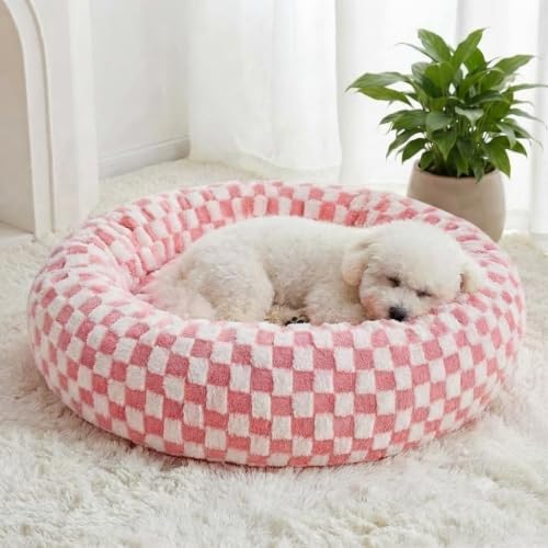 BFPETHOME Small Washable Cozy Donut Dog Beds for Dogs